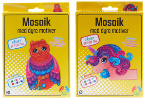 Mosaik med motiv - assorterede motiver