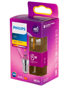 PHILIPS LED klotlampa 2W E14 P45