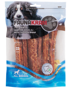 Faunakram Hundesnack Dental stick med kylling 220 g