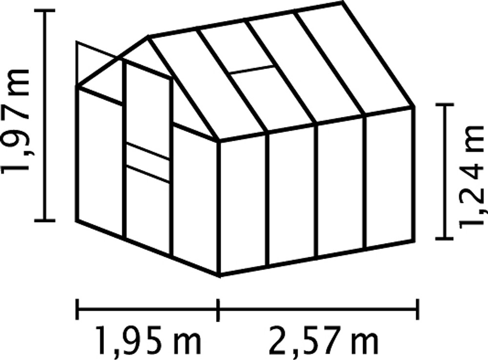 Växthus Venus 5000 alu/poly