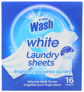 At Home Wash Laundry sheets 16 ark - vit