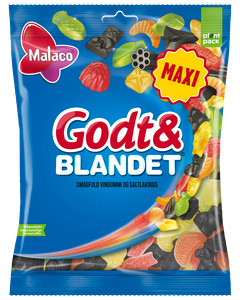 Malaco Godt & Blandet 340 g