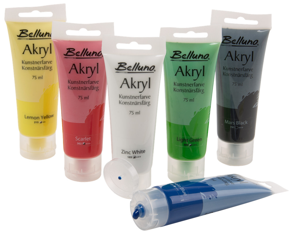 Belluno Akrylfarvesæt 6 x 75 ml