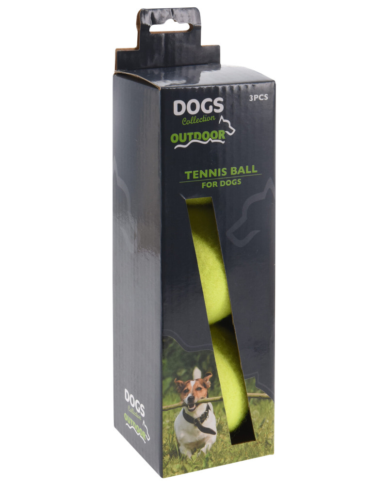 TENNISBOLL HUNDLEKSAK 3-PACK