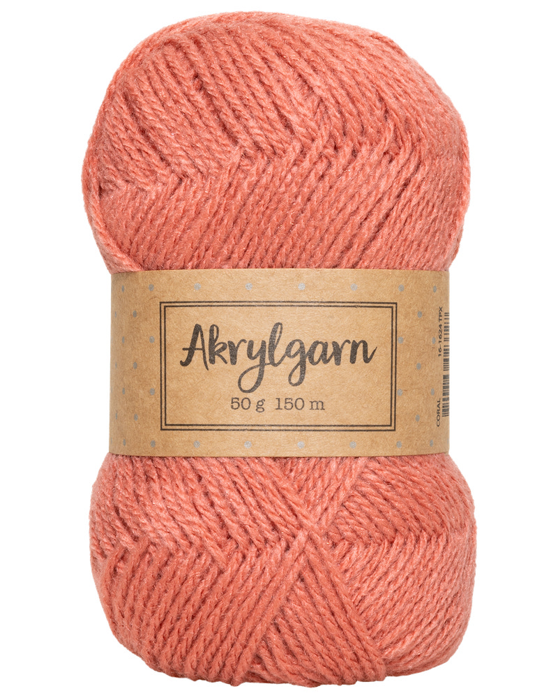 Akrylgarn 50 g korall