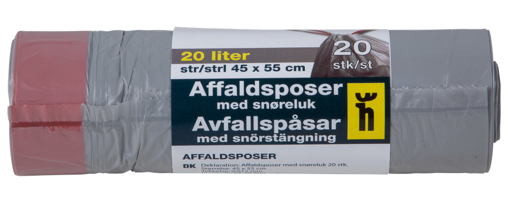 Avfallspåsar med snöre 20-pack