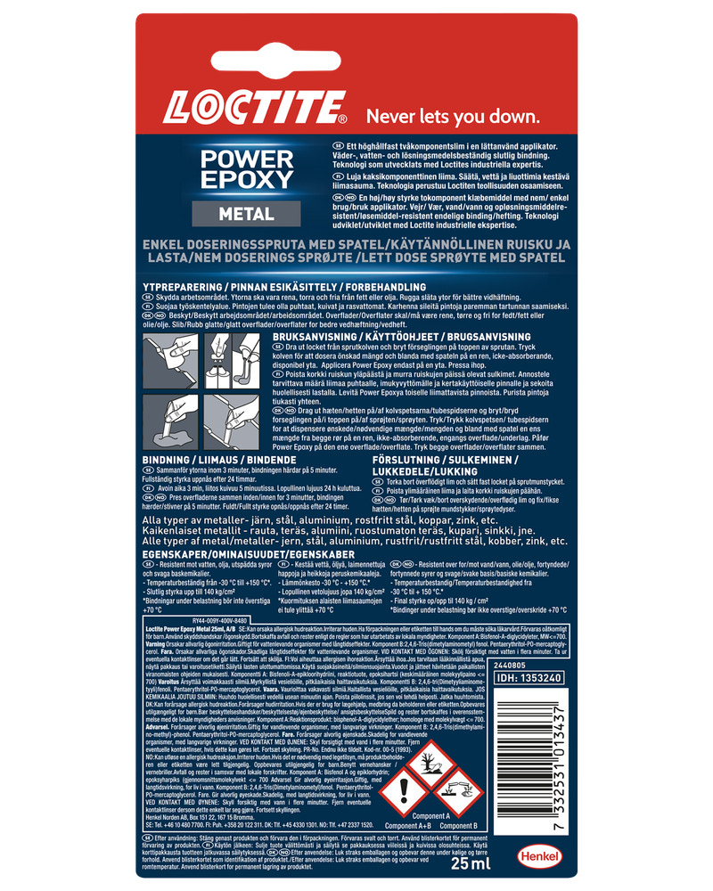 Loctite epoxy metall 25 ml