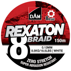 DAM Fletline 8 Braid 150 m 0,13 mm - hvid