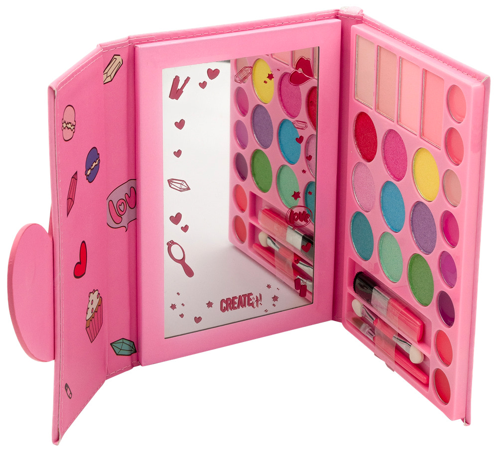 CREATEit Makeup palette med hjerte-cover