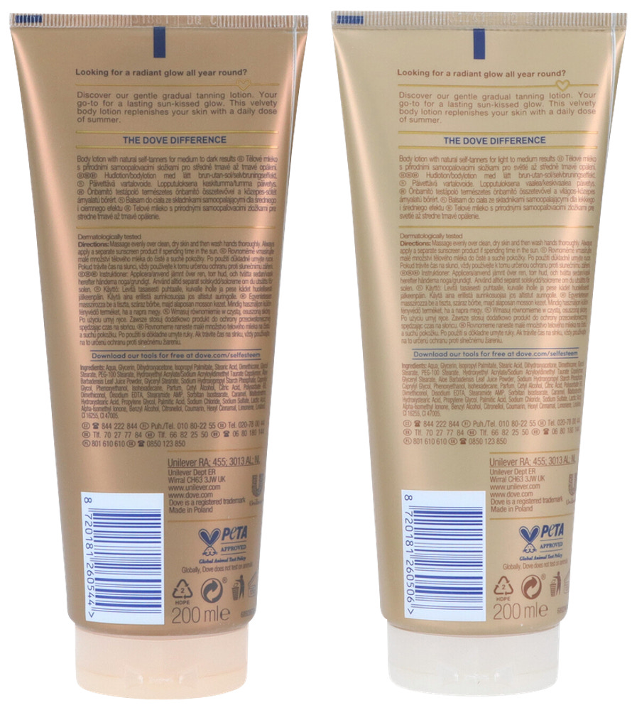 Dove Tanning lotion 200 ml