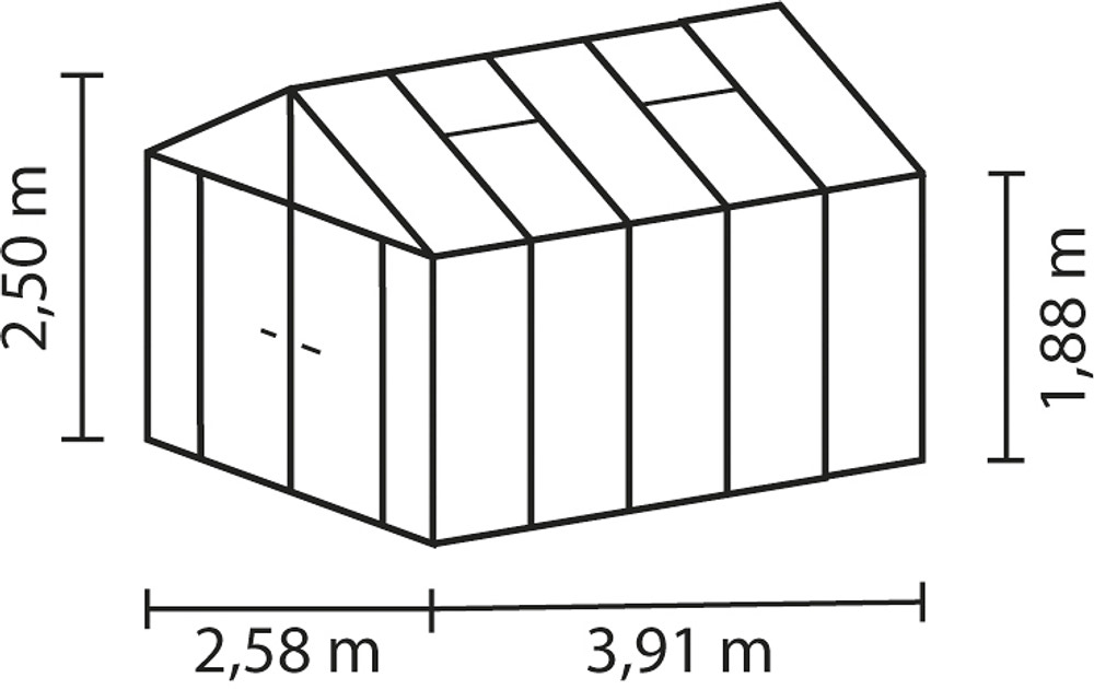 Växthus Poseidon 10000 svart