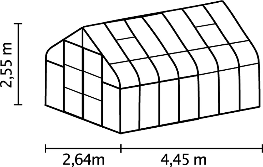 Växthus Diana 11500 svart