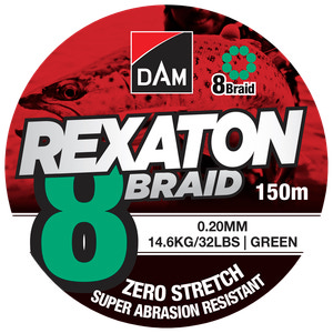 DAM Fletline 8 Braid 150 m 0,20 mm - grøn