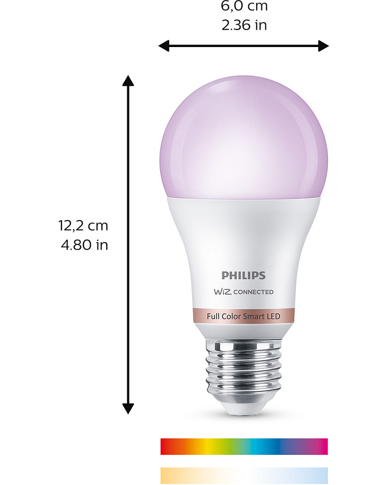 PHILIPS Smart LED-pære 8W E27 A60 2-pak - Full Color