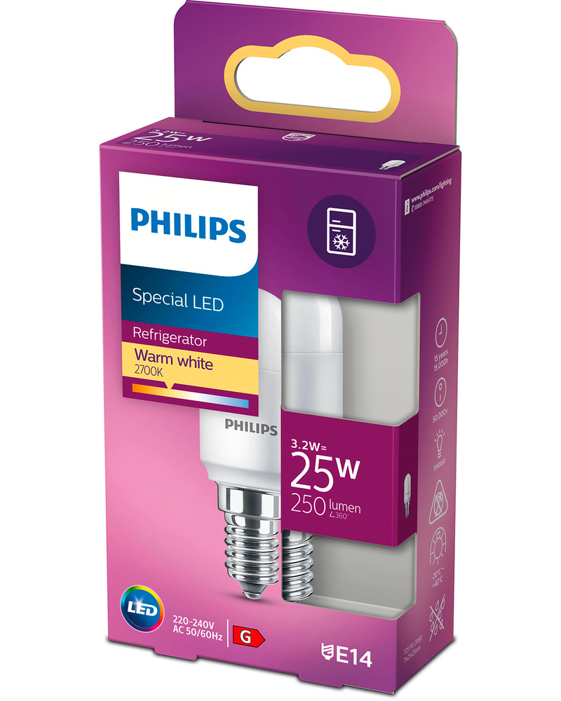 PHILIPS Kylskåpslampa 3,2W E14