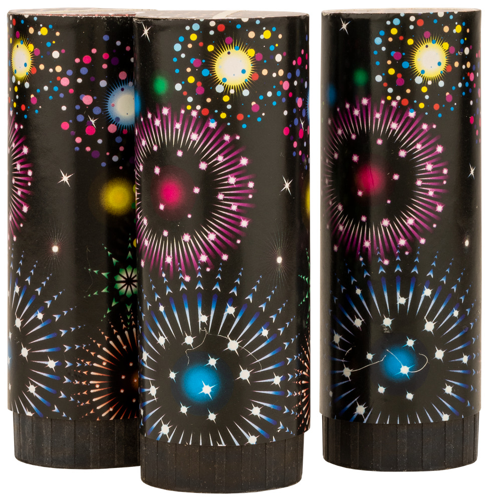 Konfettikanon 3-pak 10 cm Firework