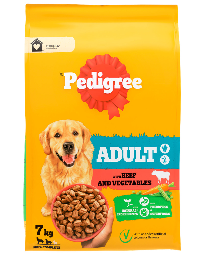 Pedigree Vital Adult med okse og grøntsager 7 kg