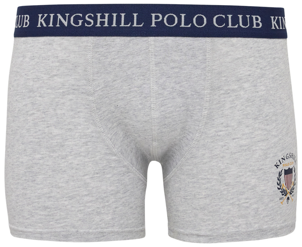 Kingshill Boxershorts Navy strib/grå 2-pak