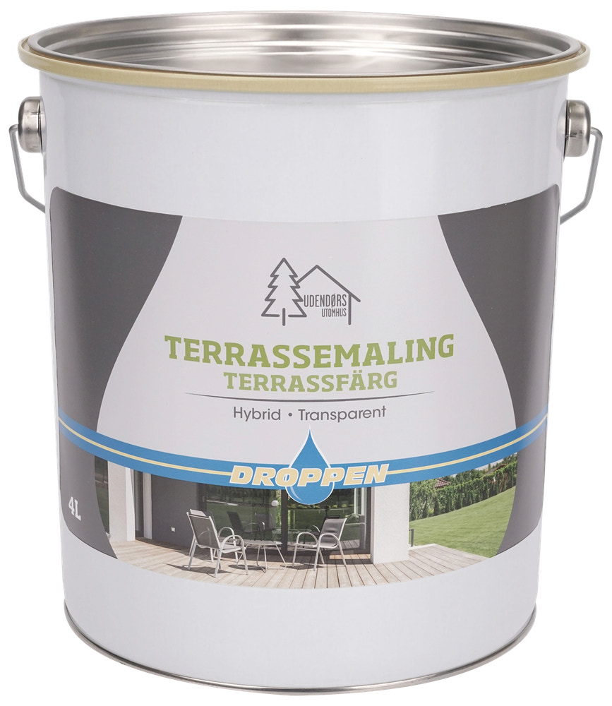 Droppen Terrasse maling 4 L - sort 