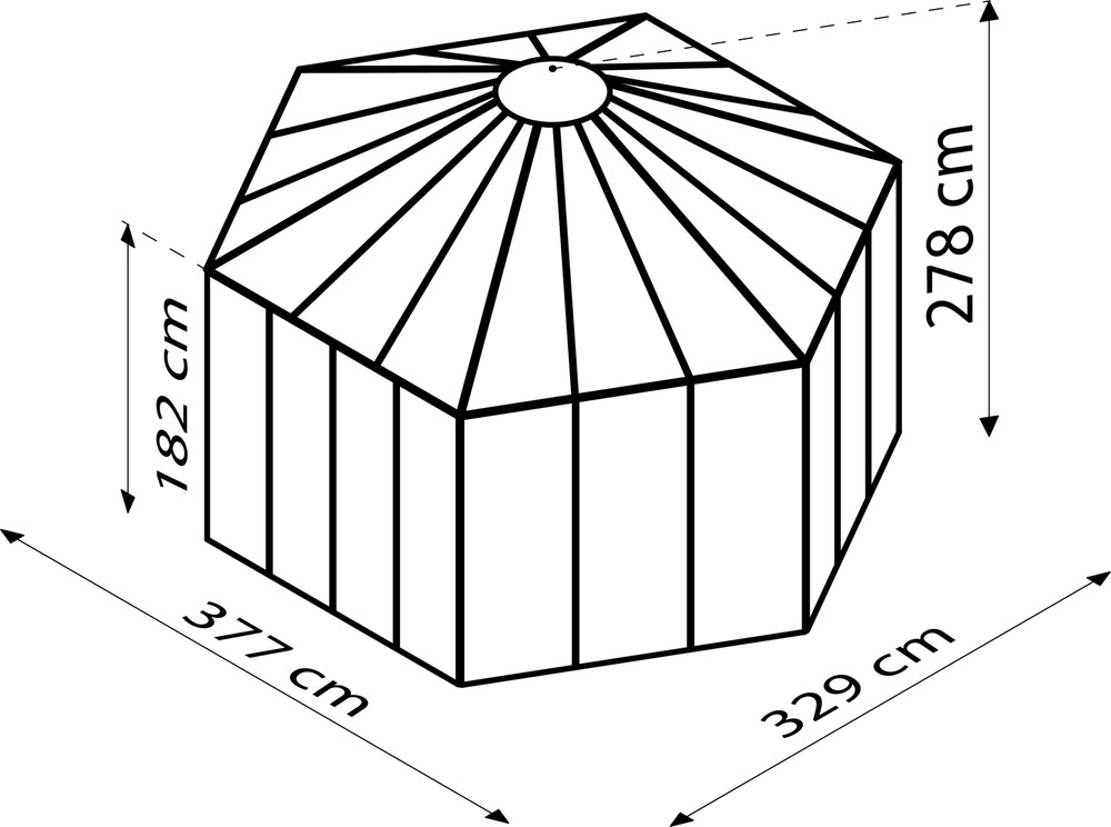 Växthus Hera 9000 svart