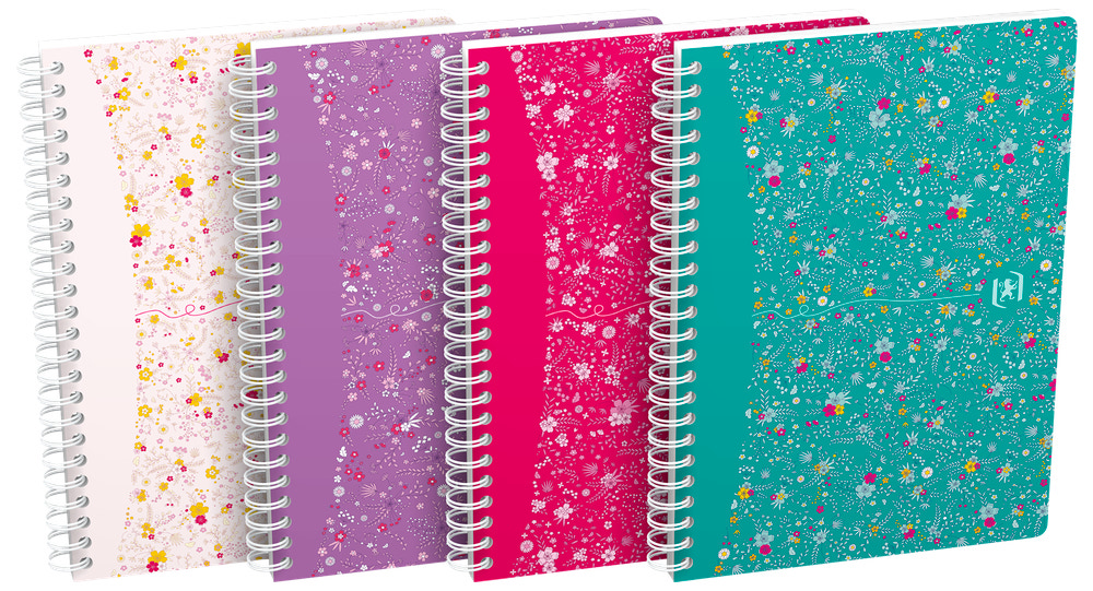 Oxford Floral Notesbog linjeret A5 - assorteret