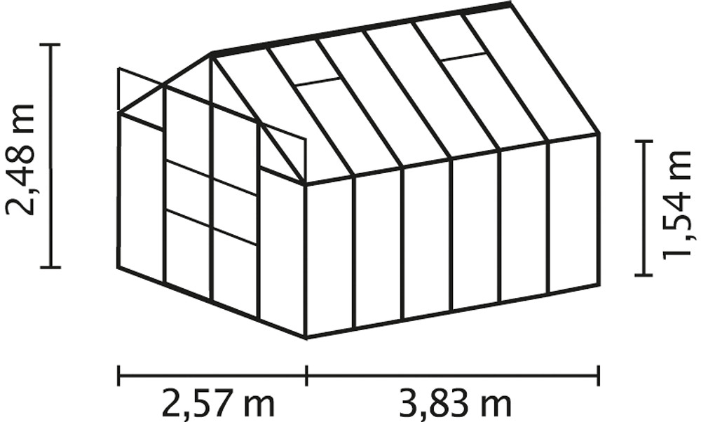 Växthus Uranus 9900 alu/poly