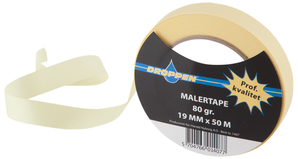 Droppen Malertape 19 mm x 50 m