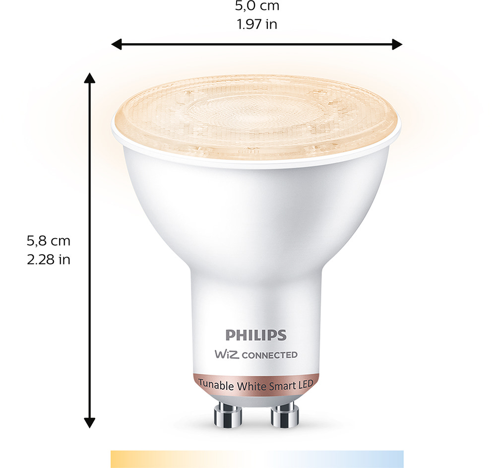 PHILIPS Smart LED-pære 4,7W GU10 - WarmToCool