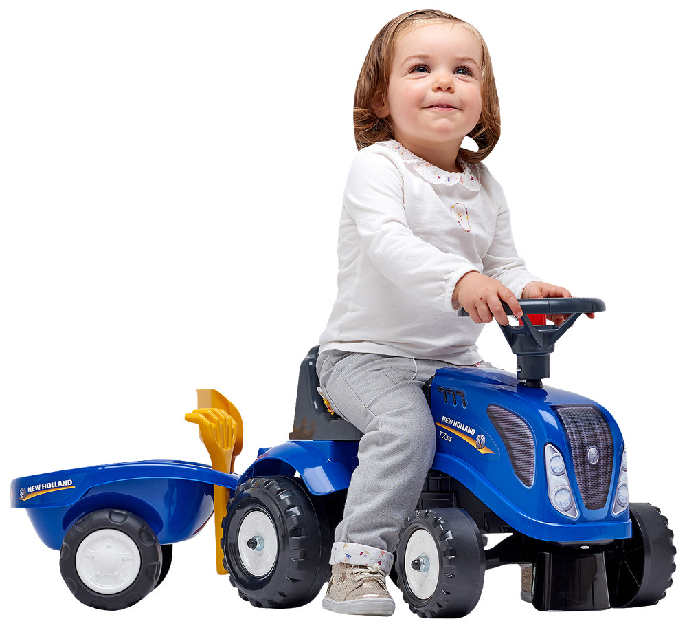 FALK Baby New Holland traktor ride-on - blå