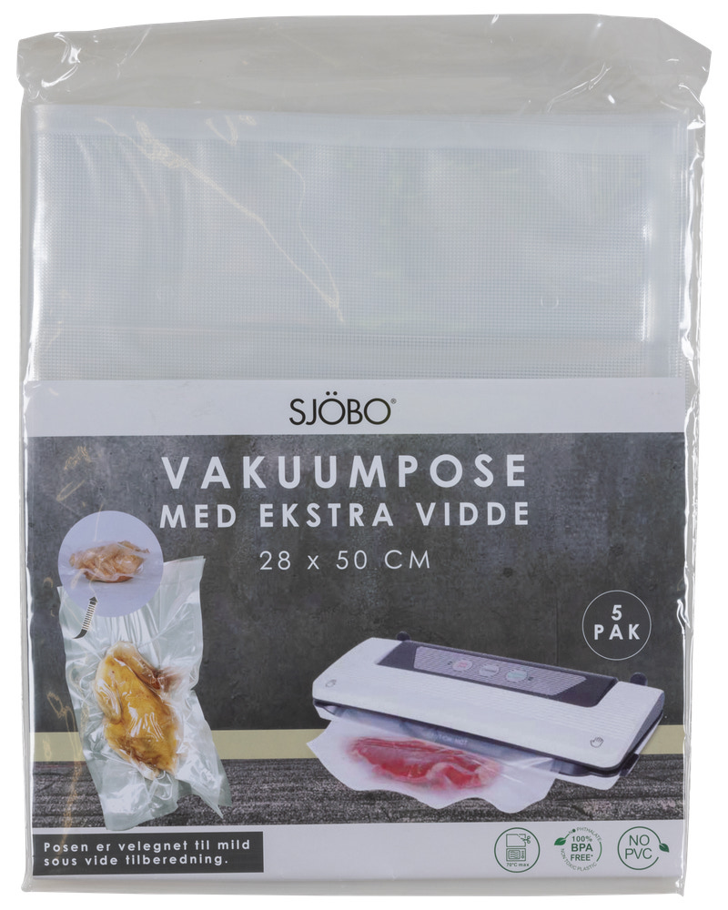 SJÖBO  Vakuumpose ekstra vidde 28 x 50 cm 5-pak