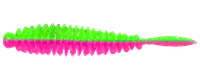 Flexibait Fat Worm Pink Green 5-pak - hvidløg