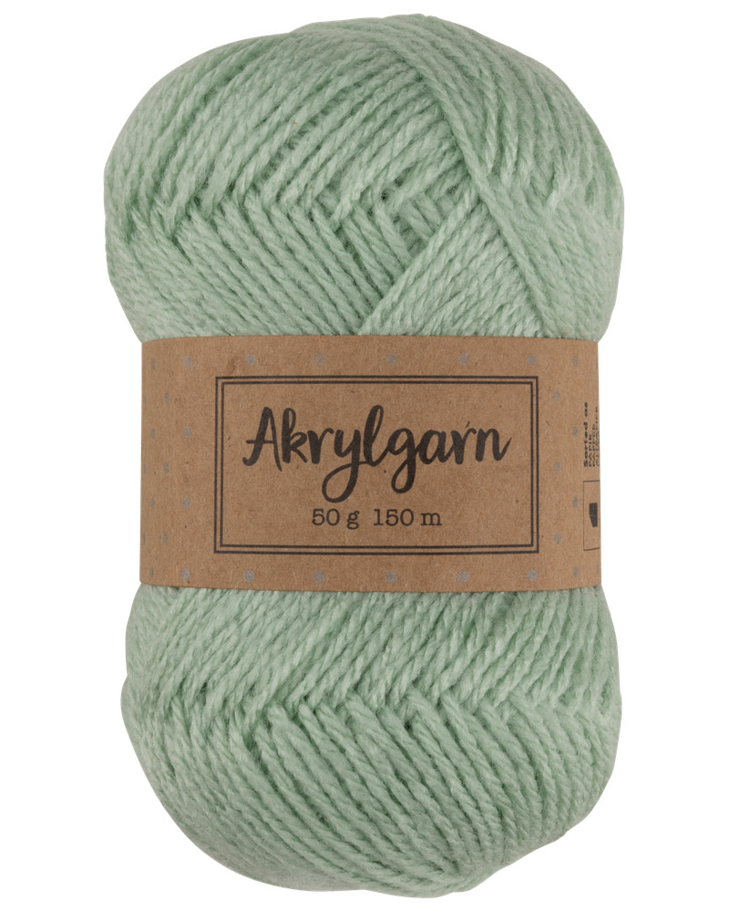 Akrylgarn 50 g - lysegrøn