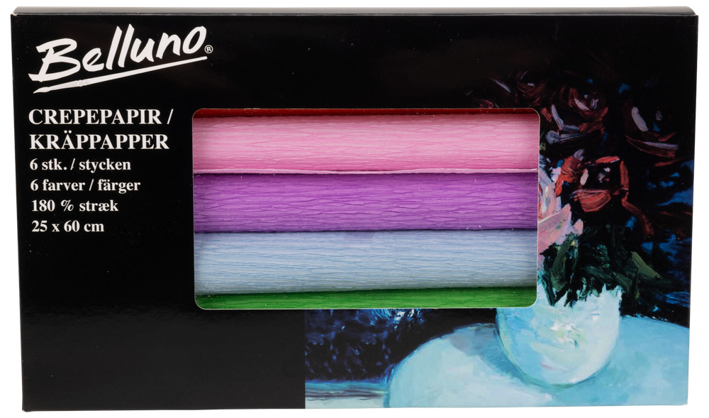 Belluno Crepe-papper 180% 6-pack