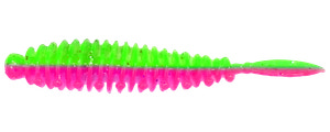 Flexibait Fat Worm Pink Green 5-pak - tutti frutti