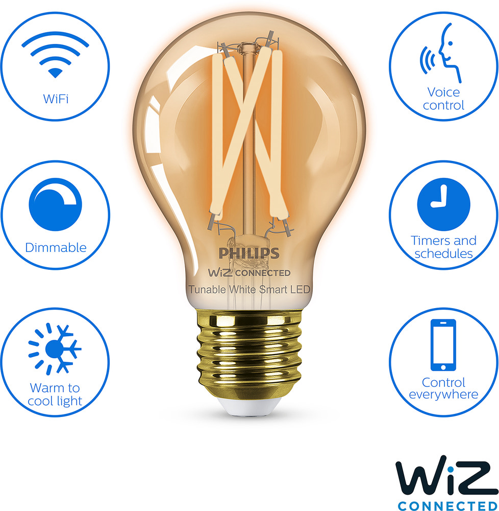 PHILIPS Smart LED-pære 7W E27 - WarmToCool