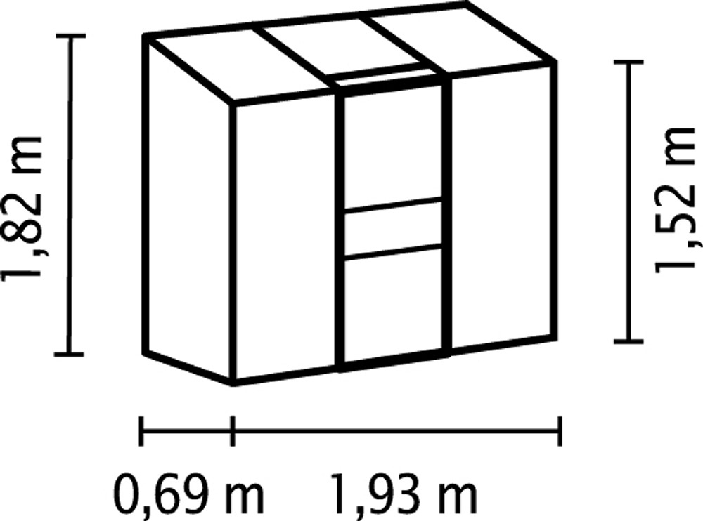 Växthus Ida 1300 svart/glas