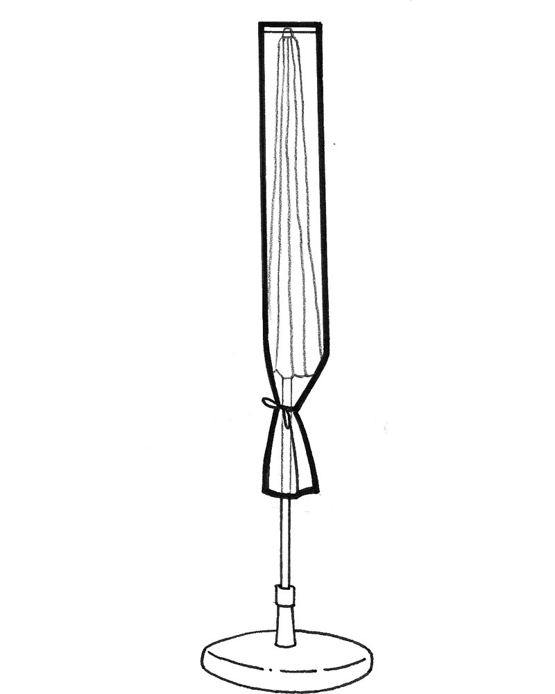 Parasolovertræk til Ø400 cm - sort