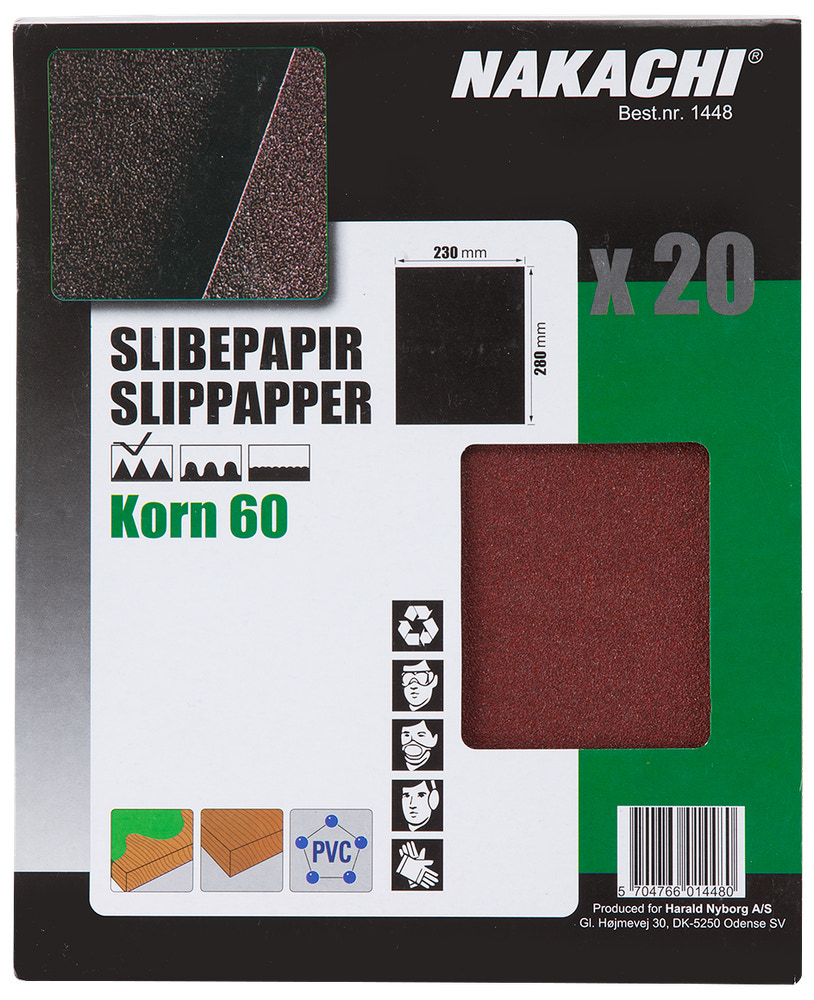 Slippapper 20 st K60 grov