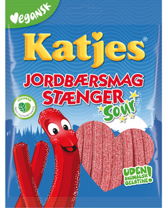 Katjes Jordbærsmag stænger 110 g