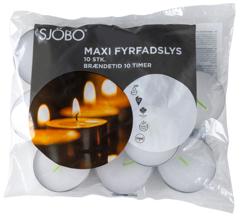 Fyrfadslys maxi 10-pak