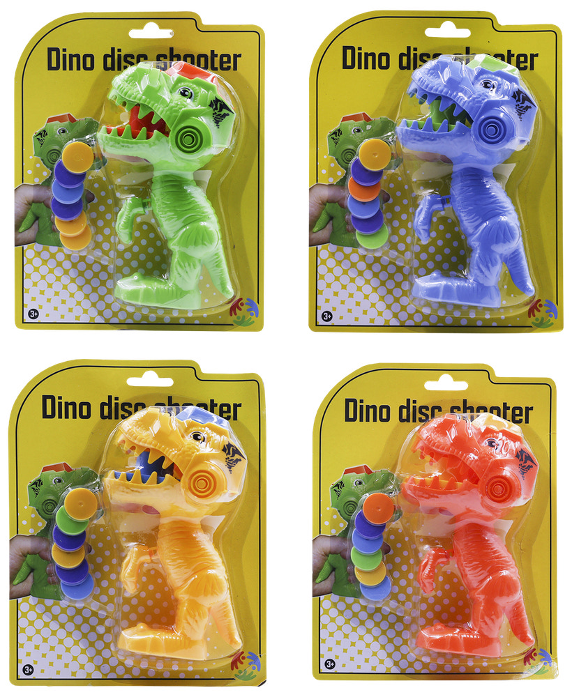 Disc shooter dino H. 16 cm - assorterede farver