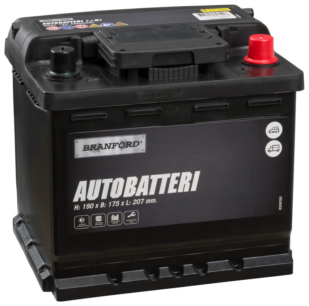 BRANFORD Autobatteri 50Ah +højre