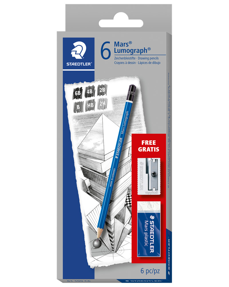 Staedtler Mars Lumograph 6st