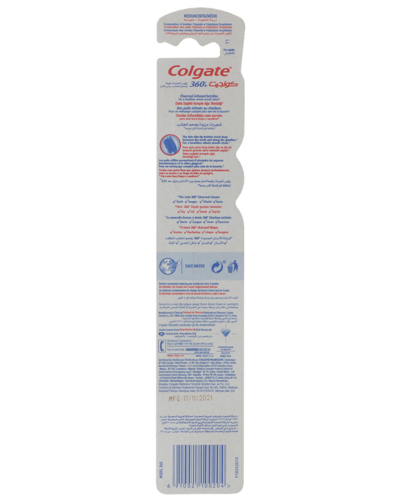 COLGATE TANDBORSTE 360 BLACK