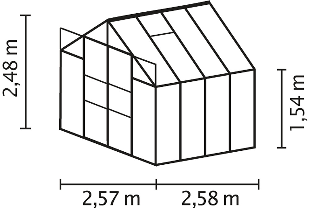 Växthus Uranus 6700 grön/poly