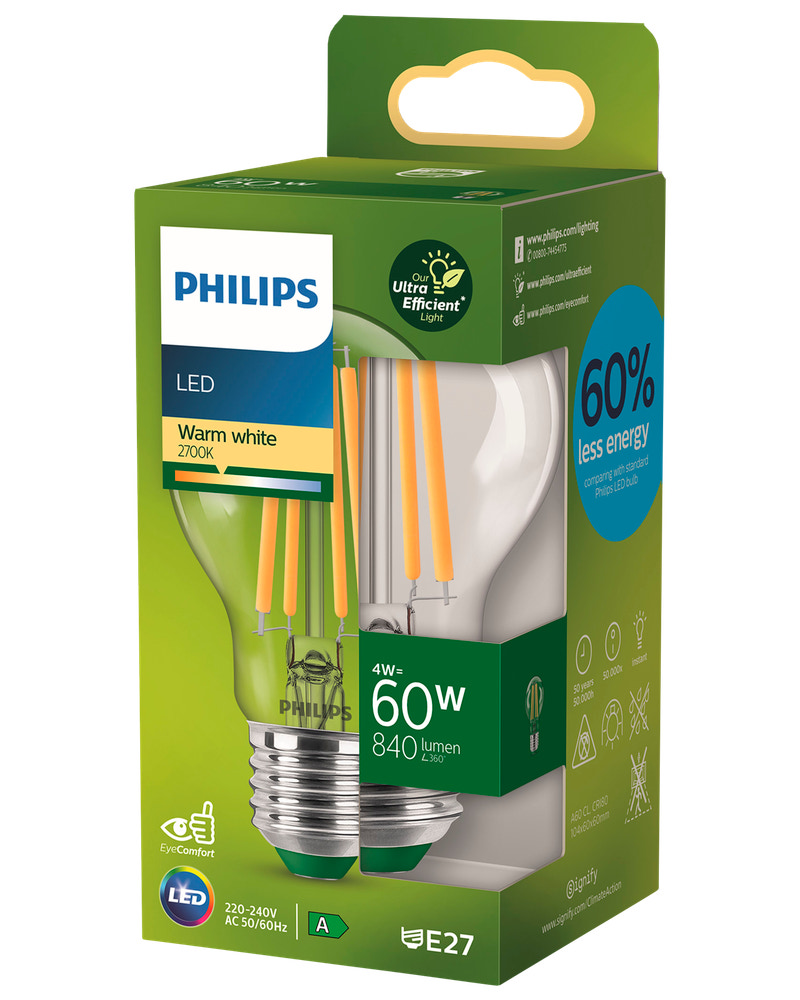 PHILIPS FILAMENT 4W E27 A60