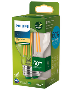 PHILIPS LED-pære filament 4W E27 A60