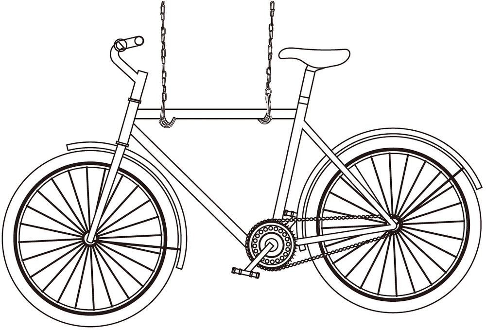 Krok för cykelupphängning