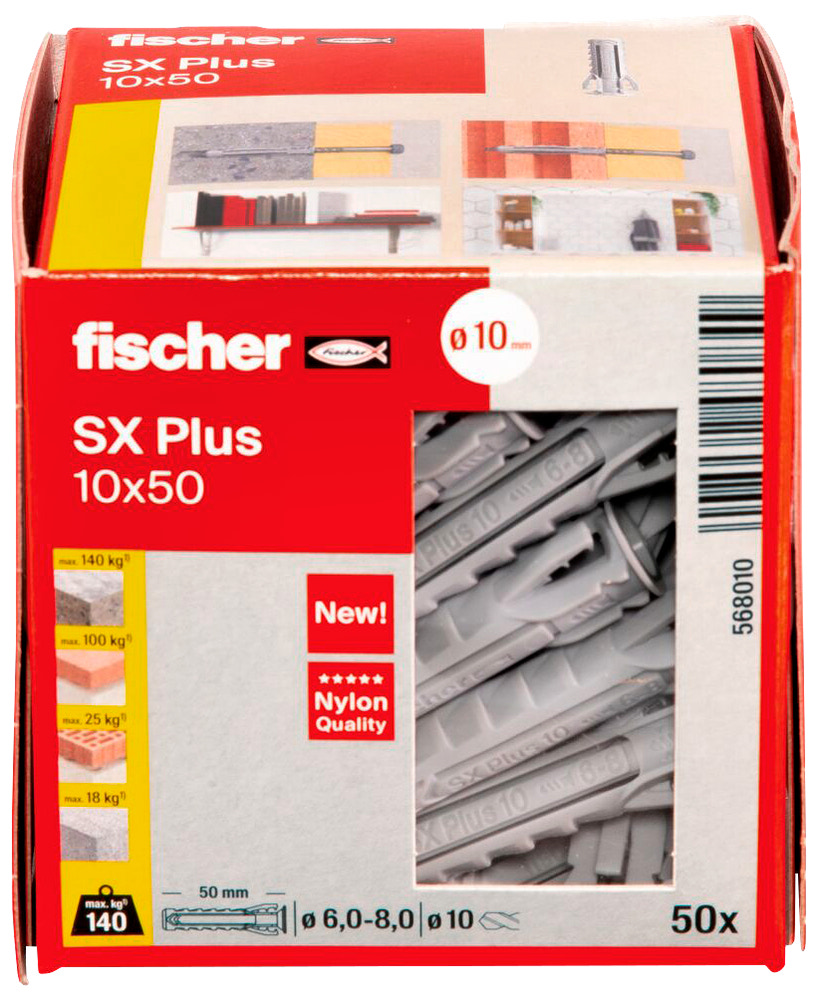 Fischer Uni plugg SX plus 10 x 50 mm 50 st.