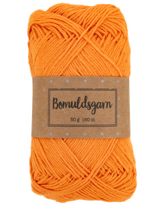 Bomullsgarn 50 g ljus orange